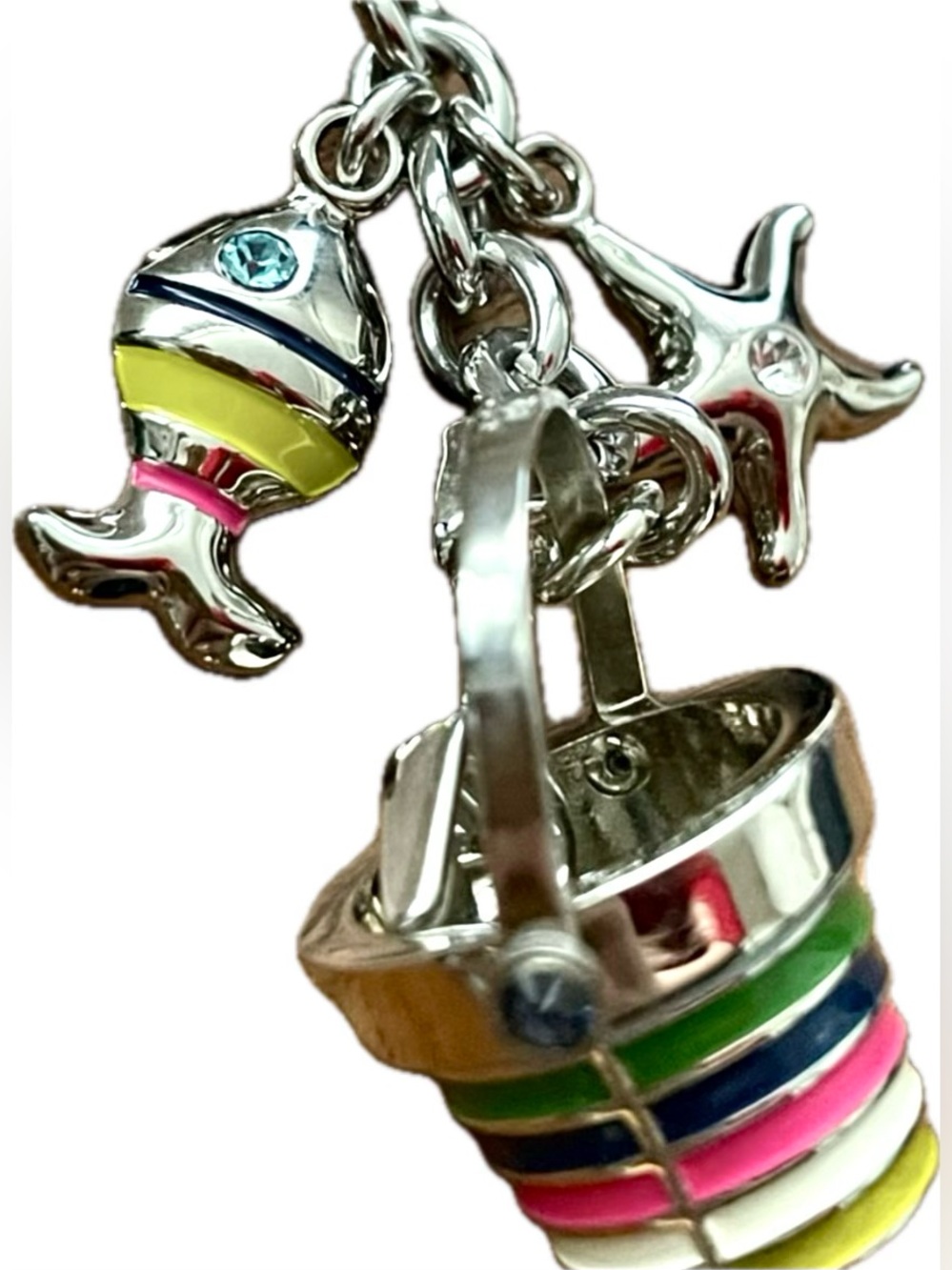 COACH Legacy “Day At The Beach” Bag Charm Keychain Fob #92097 - Like New - Picture 9 of 10